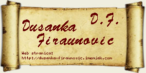 Dušanka Firaunović vizit kartica